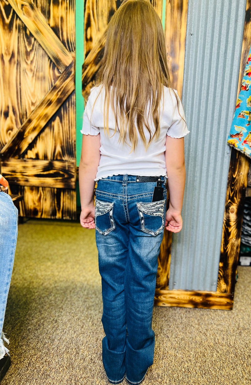 Little girl 2025 jeans with bling