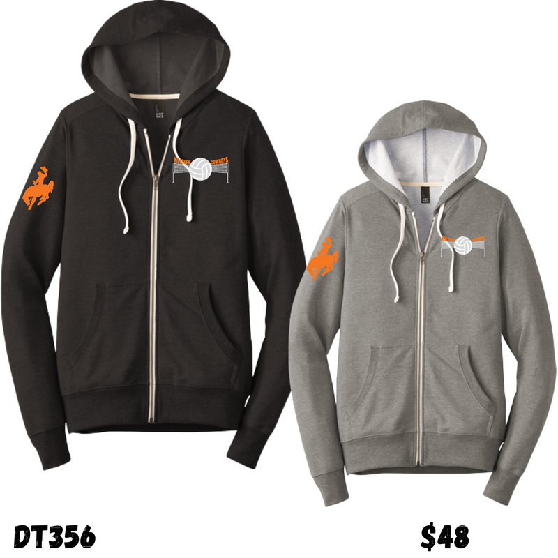 2025 Volleyball Tri Blend Full Zip Hoodie