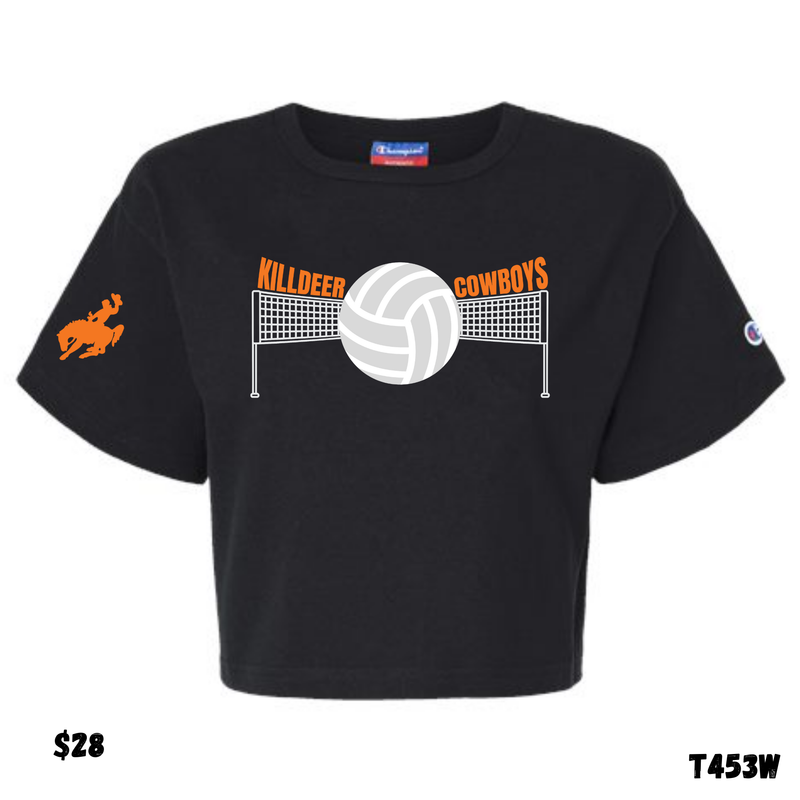 2025 Volleyball Champion Boxy Cropped Tee