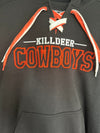 Killdeer Cowboys Embroidered Hockey Style Hoodie