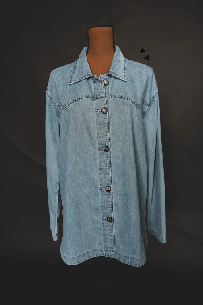 Homesteader Denim Shirt w/ Concho Detail