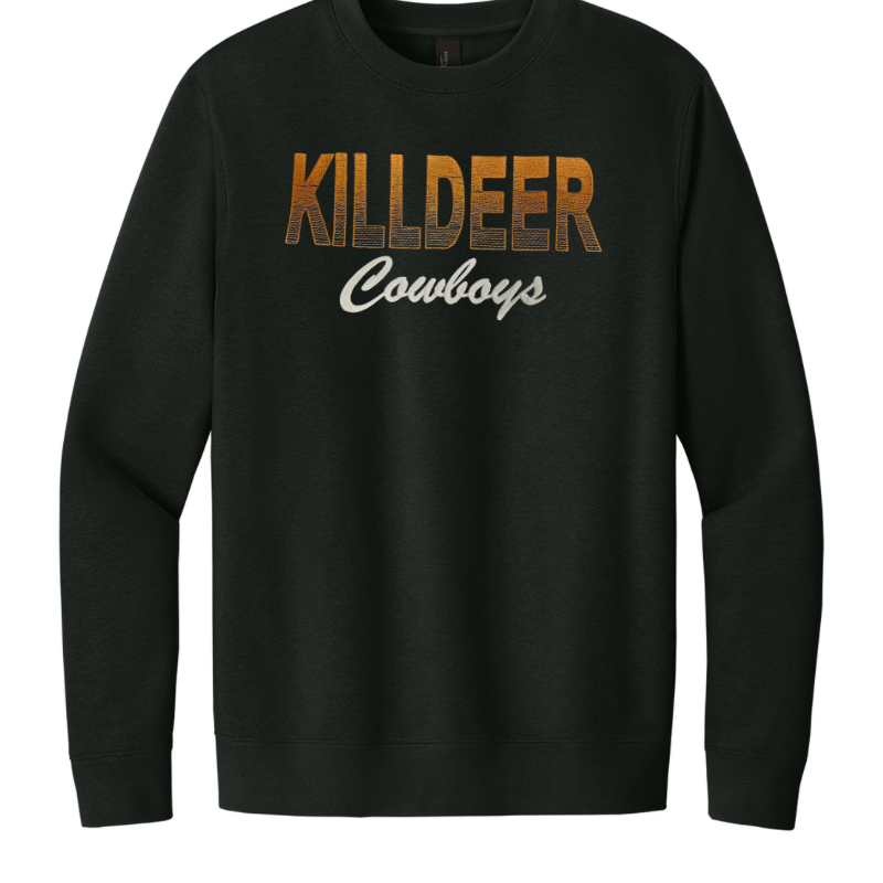 2024 Killdeer Cowboys Sweatshirts Faded Embroidered