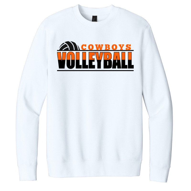 2024 Killdeer Cowboys Volleyball Crewneck or Hoodie Design 1