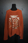 Chunky Aztec Sweater in Rust