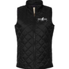 DPH Women's Vintage Diamond Quilted Vest Embroidered