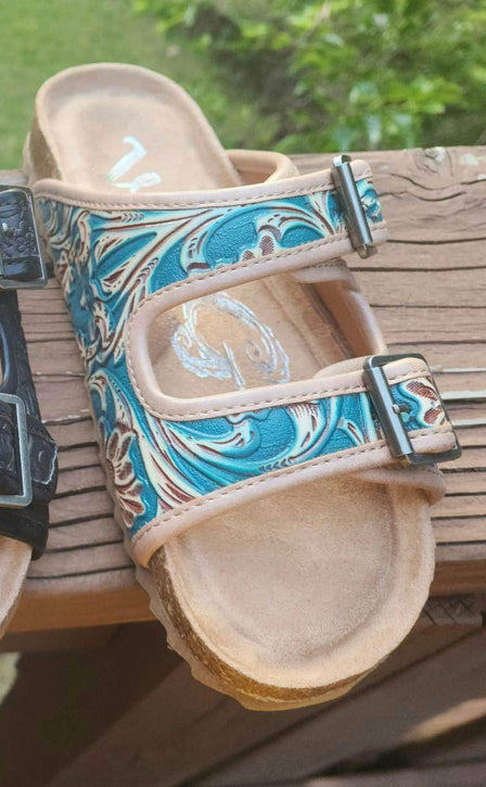 Very G Berry Turquoise Sandals