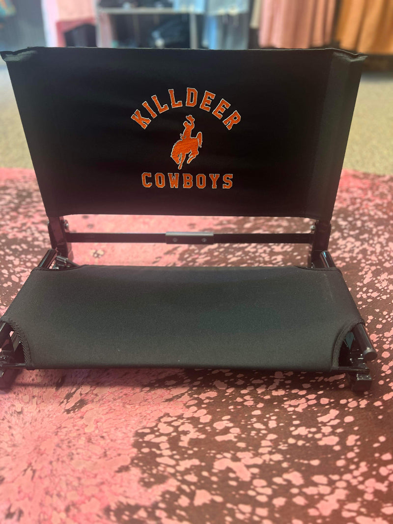 Killdeer Cowboys Wide Stadium Chair Embroidered