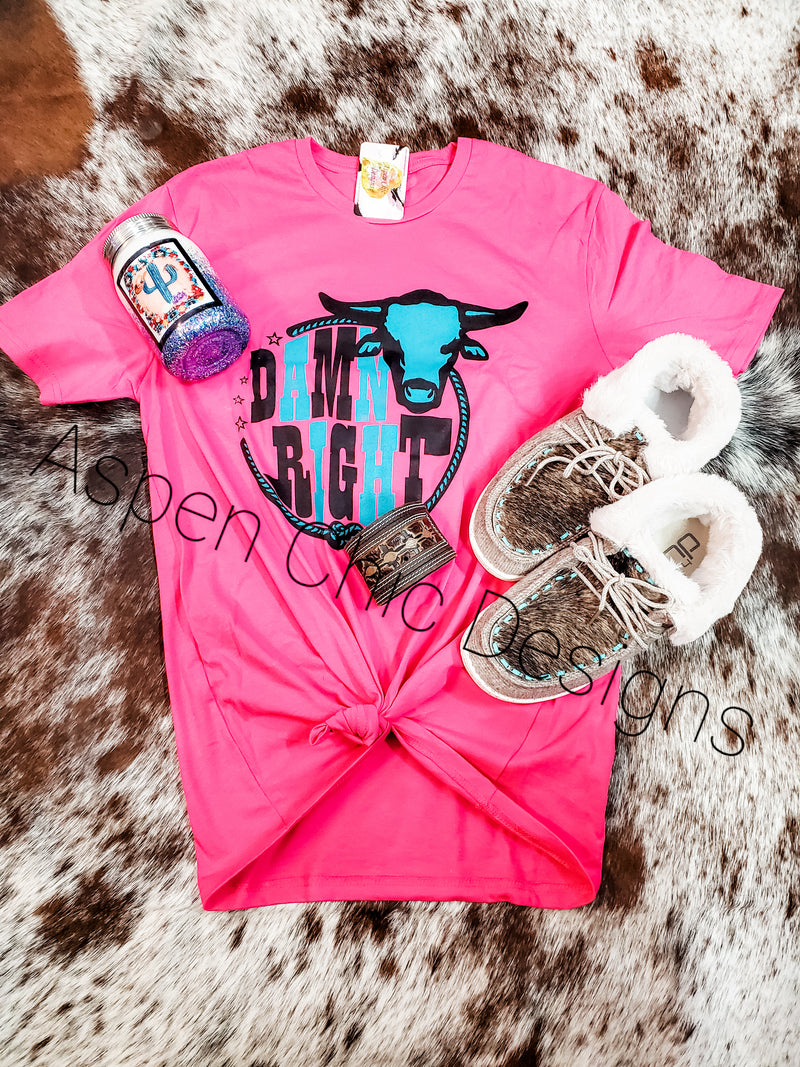 Pink Ropin Graphic Tee