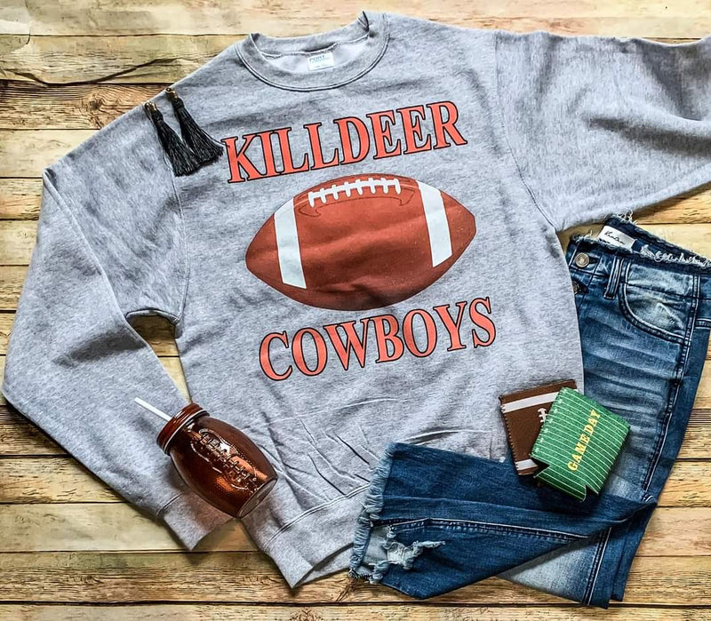 Killdeer Cowboys Football Crew Neck