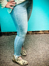 Heather Judy Blue Bleach Skinny Jeans