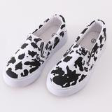 Kids Cow Print Loafers