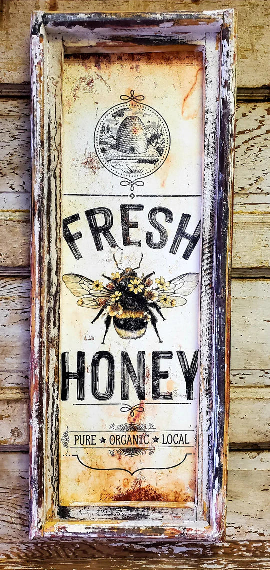 Fresh Honey Sign - Black or White
