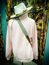Christy Quilted Pullover - Blush Pink