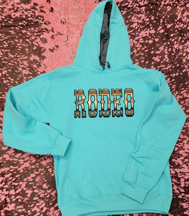 Rodeo Embroidered Southwest Pattern Hoodie