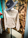 Kaylee Womens Leopard Bubble Sleeve Sweater (Mommy & Me Available)