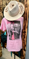 Dolly pink guitar