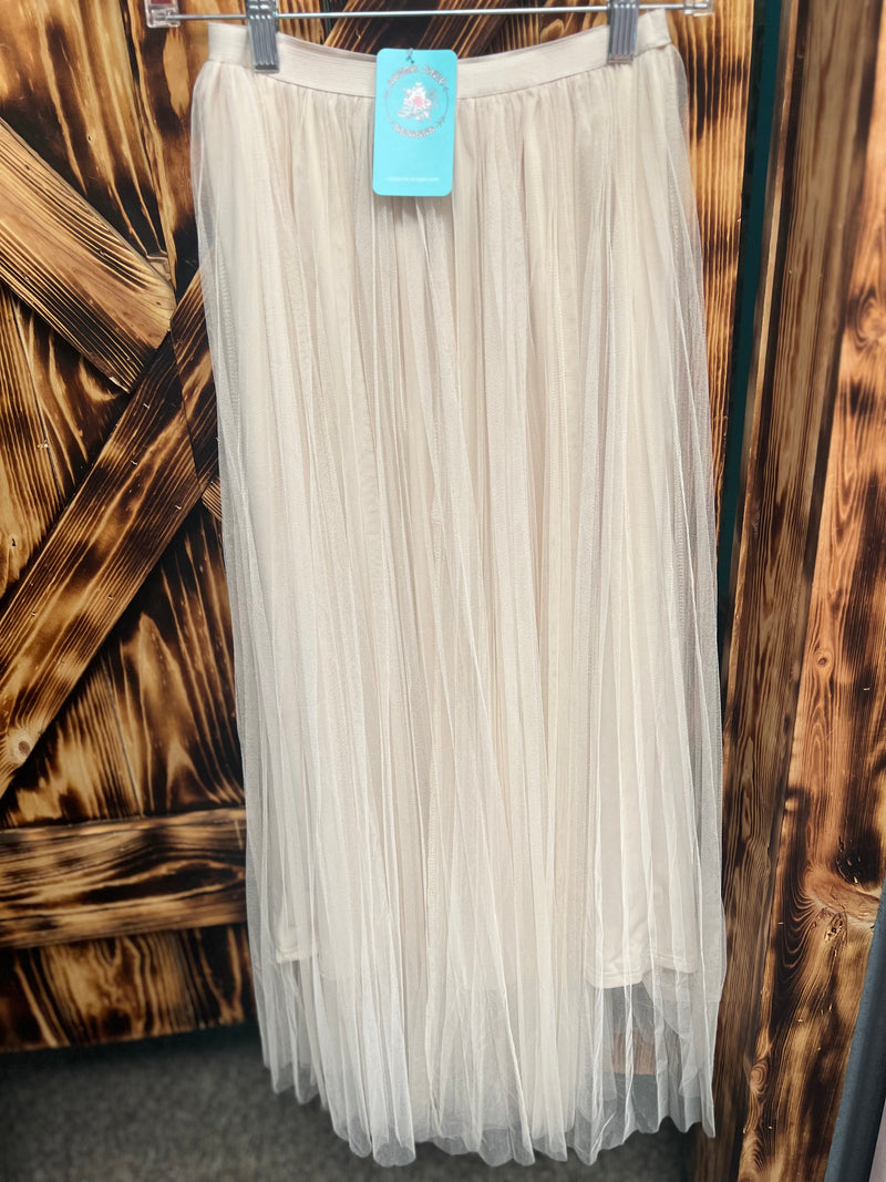 Maddy Tulle Skirt Beige