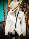 Christy Quilted Pullover - Ivory