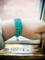 Beaded Turquoise Cluster Bracelet