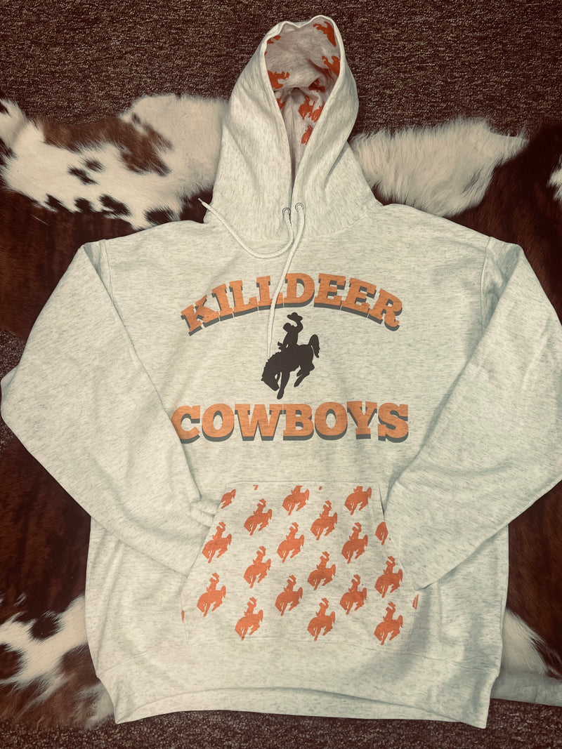 Adult & Kids Killdeer Cowboys All Over Logo Hoodie