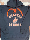Killdeer Cowboys Hockey Style Hoodie- Screen Print